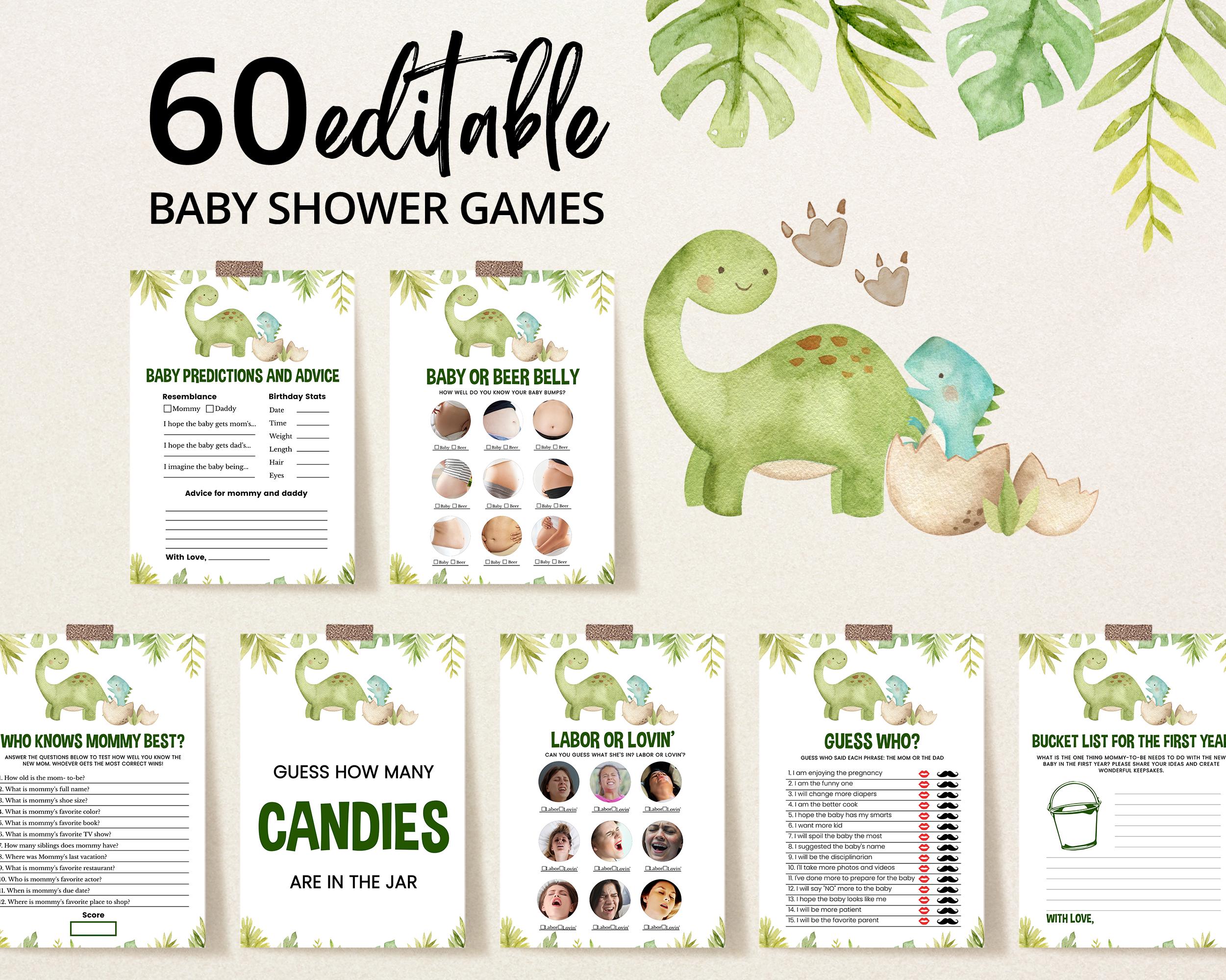 Editable Dinosaur Baby Shower Game Bundle, Boho Greenery Dinosaur Baby  Shower Games, Boy Dinosaur Game Pack, Its a Boy Dinosaur,bbs306 - Etsy