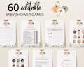 Editable Greenery Pumpkin Baby Shower Game Bundle, A Little Pumpkin Baby Shower Game Pack, Gender Neutral Pumpkin Baby Shower Games, BBS332 product logo