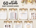 Editable Falling in Love Baby Shower Game Bundle, Fall Gender Neutral Baby Shower Game, Autumn Leaves Baby Shower Game Pack, BBS179 product logo