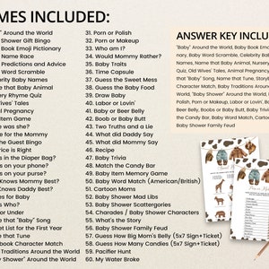 Editable A Little Cowboy Baby Shower Game Bundle, Wild West Baby Shower Game Pack, Brown Cowboy Baby Shower Games, Rodeo Baby BBS719 image 6