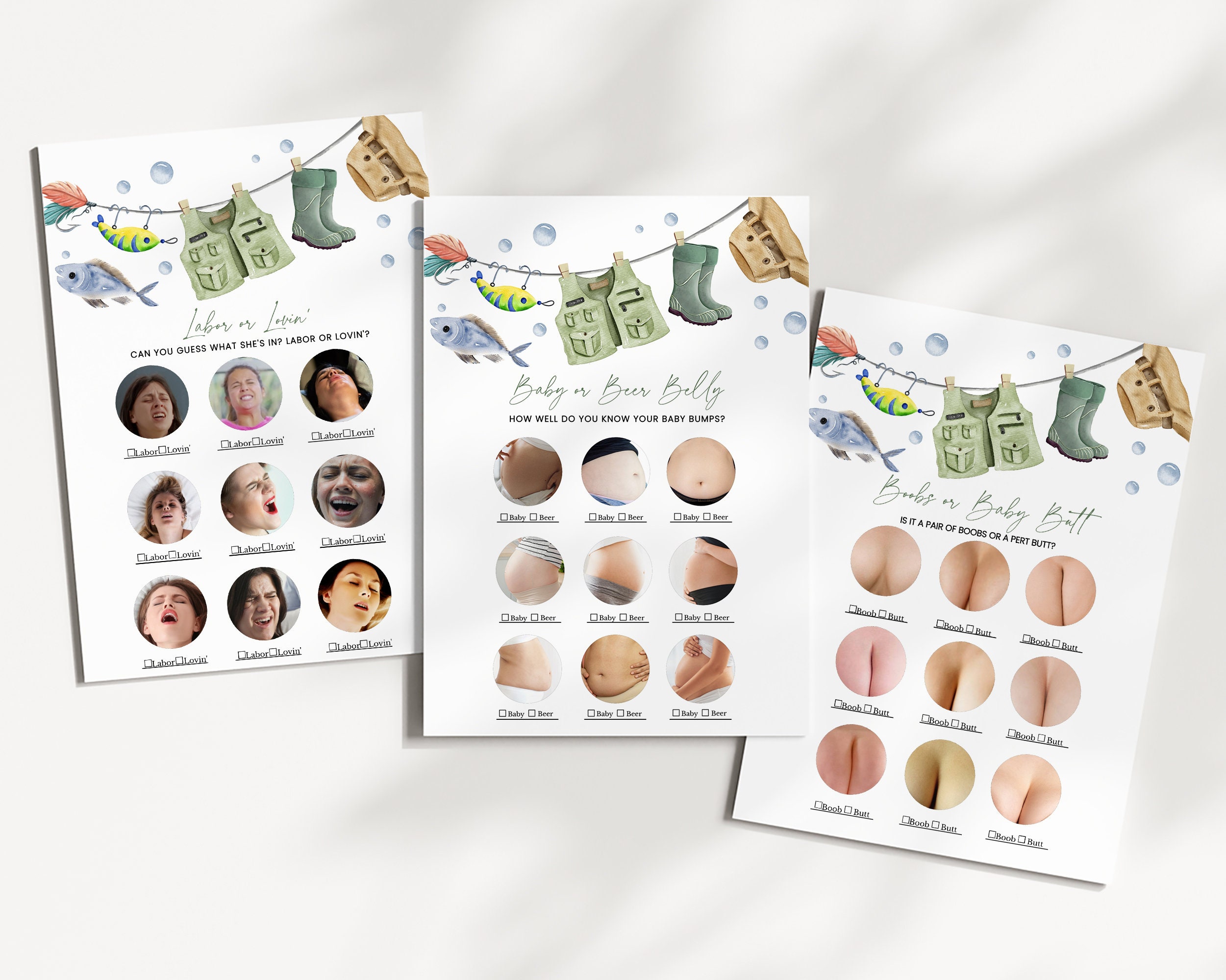 Paquete de juegos editables para baby shower \, image size:2501x2000