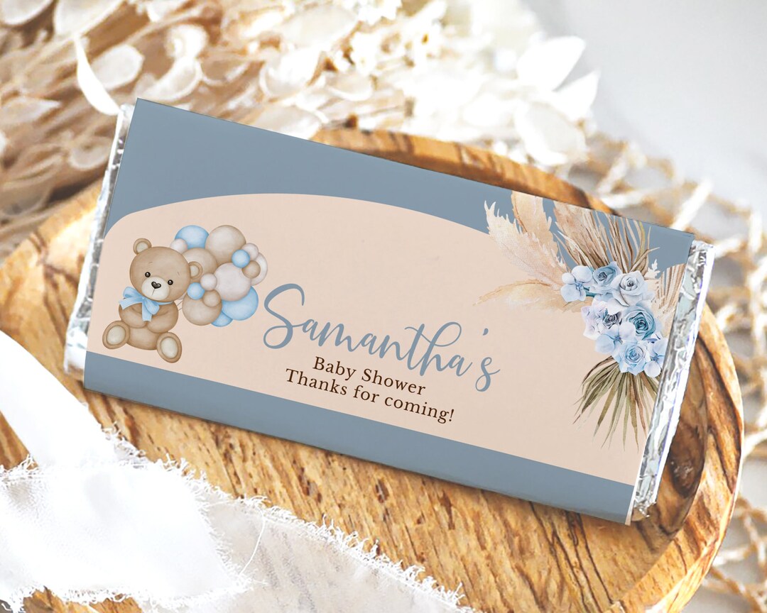 Editable We Can Bearly Wait Baby Shower Chocolate Wrapper - Etsy Australia