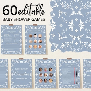 Pacchetto giochi modificabile Cielito Lindo Boy Baby Shower, pacchetto giochi Talavera messicano, giochi Papel Picado Baby Shower, BBS1024