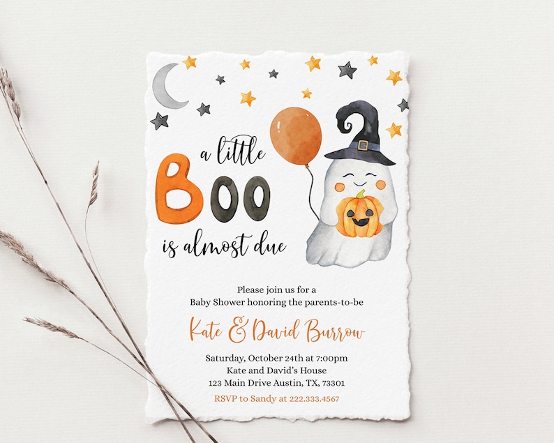A Little Boo Is Almost Due
 Editable A Little Boo is Almost Due Baby Shower Invitation Etsy