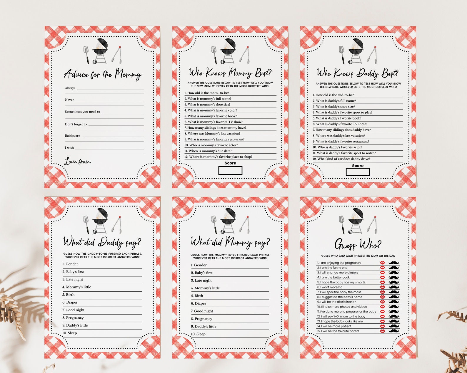 Editable BBQ Baby Shower Game Bundle Backyard Baby Shower Etsy UK