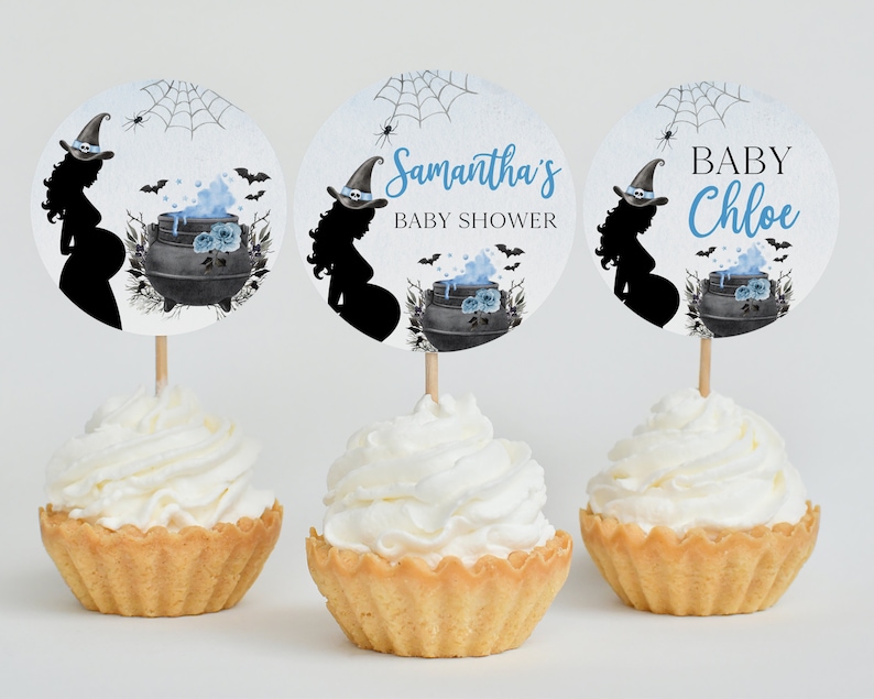 Halloween Baby Shower Cupcake Topper