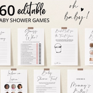Baby Shower Games - Etsy