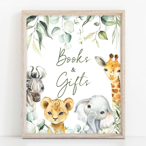 Favors Sign A Little Wild One Baby Shower Safari Jungle Baby Etsy