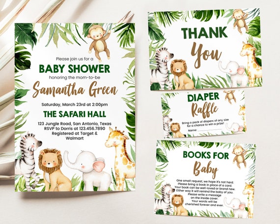 safari baby shower printables free