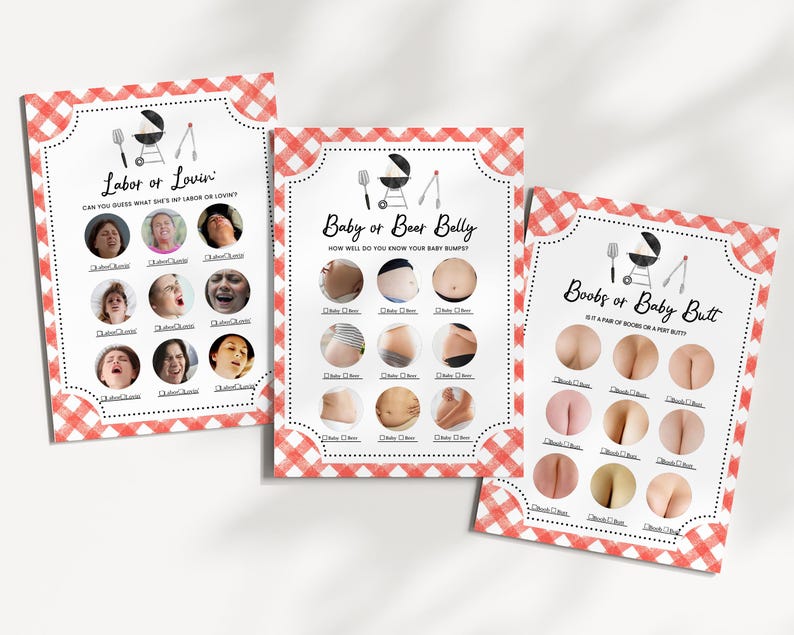 Editable BBQ Baby Shower Game Bundle, Backyard Baby Shower Games, Baby-q Baby Shower, BBQ Backyard Baby Shower Game Pack, BBS311 image 2
