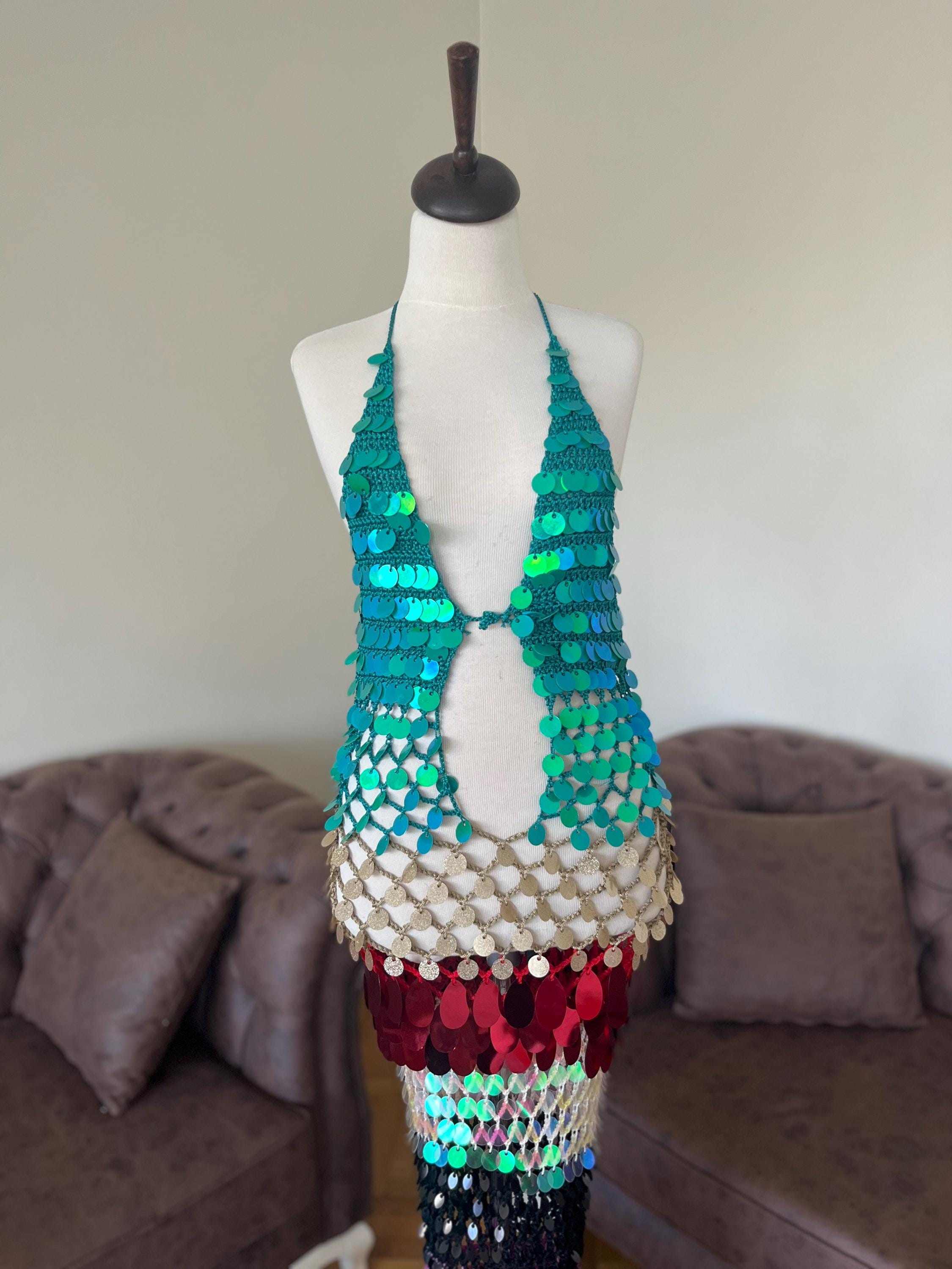 Sequin Halter Dress - Etsy