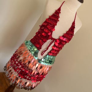 Handmade Crochet Maxi Dress with Colorful Sequins Colorful Crochet Long Maxi Dress Festival Outfit Bohemian Hippie Lace Beach Summer Dress