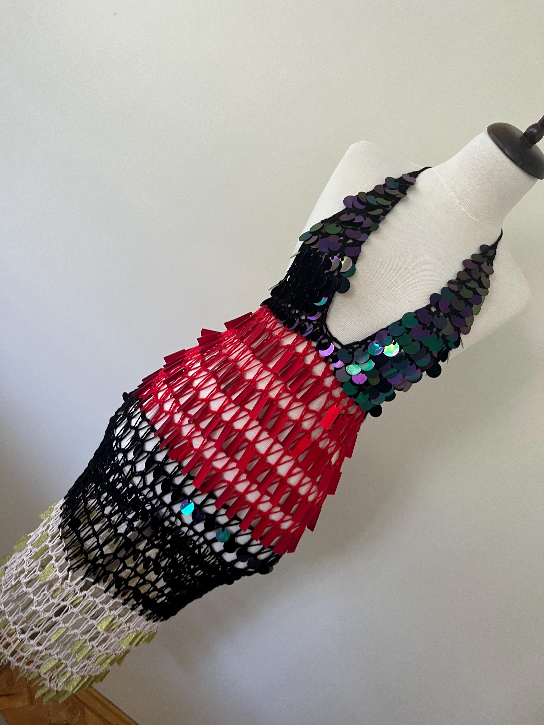 Sequin Crochet Dress - Etsy