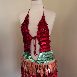 Sequins dress Handmade Crochet Maxi Dress with Colorful Sequins Colorful Crochet Long Maxi Dress Festival Outfit Lace Beach Summer Dress