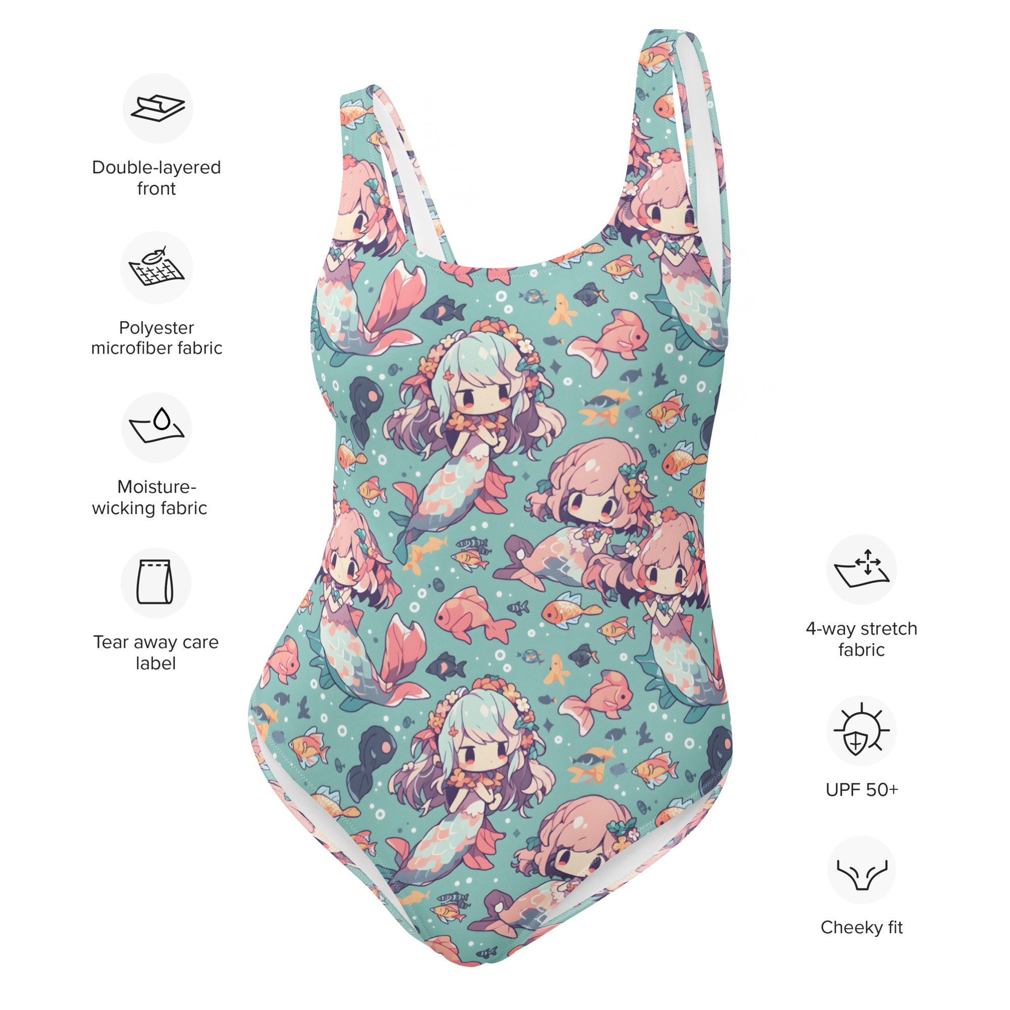 Mermaid Anime One Piece Swimsuit, Disney Vacation outfit