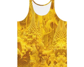 Trippy Dimensions TANK, Psychedelic Visionary Art Tank, LSD DMT Psy Festival Fashion, Relaxed Fit, Trippy Men’s Tank Top