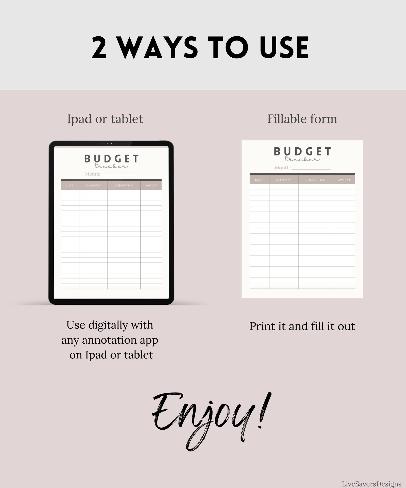 Budget Overview Template Printable Budget Printable Budget Binder