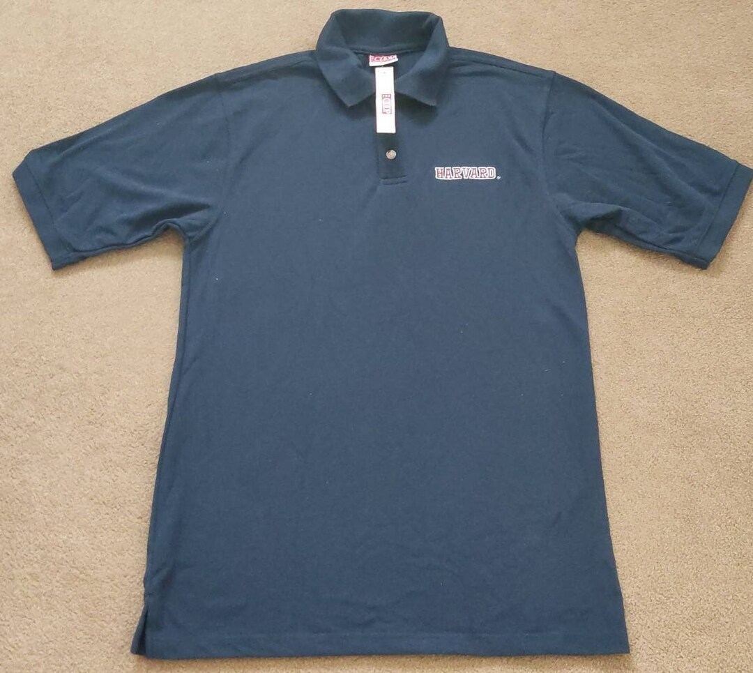 Official Harvard University COOP Polo T Shirt Navy Size Medium - Etsy