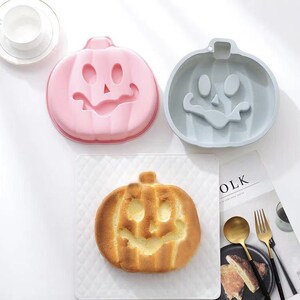 Halloween Ghost Pumpkin Silicone Cake Decorating Chocolate Baking Mold Candy Cookies JellyWax Melts Ice Soap 3D Mould BPA free