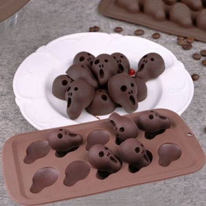 Halloween Ghost Silicone Cake Decorating Chocolate Baking Mold Candy Cookies JellyWax Melts Ice Soap 3D Mould BPA free