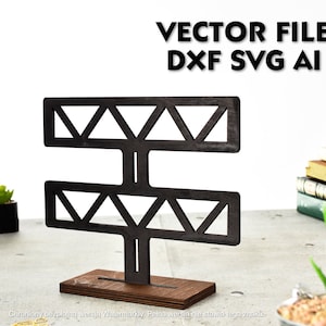 Prodotto digitale Organizzatore orologio stand dxf, svg, ai 1/8, 1/4 in 3mm 6mm braccialetto rack, per donna supporto in legno dock display docking gioielli