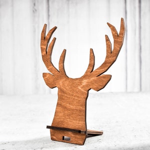 Digital product Docking station Deer stand DXF SVG AI plywood 3 mm 6mm 1/4 1/8inch smartphone holder dock jewelry