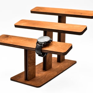 Prodotto digitale Organizzatore supporto per orologio dxf, svg, ai 6 mm 1/4 pollice braccialetto rack per uomo donna supporto in legno dock display gioielli docking in legno
