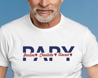 T-shirt personnalisé papy - Fêtes des grands pères - anniversaire papy - Cadeau fête papi à personnaliser - Tee-shirt Grand père-fect