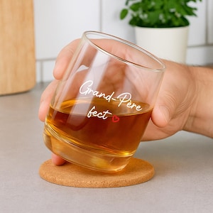 Personalized Grandpa glass, Grandpa aperitif glass, Grandfather&#39;s Day gift, Grandpa gift idea, personalized Christmas gift for Grandpa, Grandpa alcohol glass