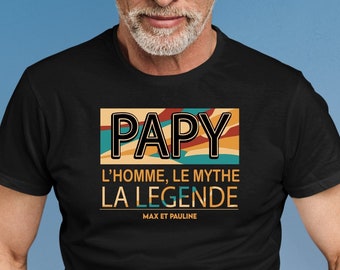 T-shirt personnalisé papy - Fêtes des grands pères - anniversaire papy