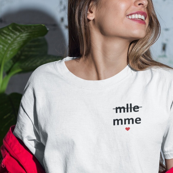 T-shirt EVJF personnalisé - mlle mme - mariage - madame mariage