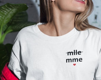 Personalized bachelorette party t-shirt - miss mrs - wedding - madam wedding