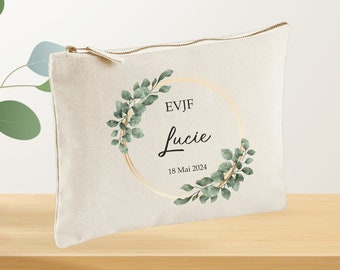 Trousse cadeau EVJF personnalisée naturelle avec date