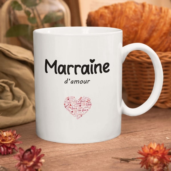 Mug en céramique marraine, cadeau marraine, anniversaire marraine, noël marraine