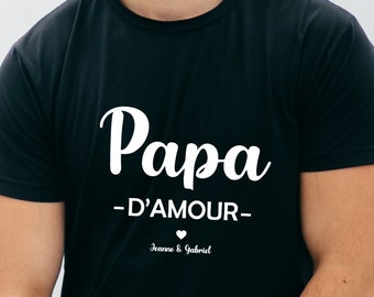 Camiseta personalizada com o amor do pai - Dia dos Pais - Aniversário do pai - Natal do pai - Presente personalizado para o pai.