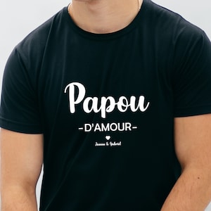 Personalized daddy love t-shirt - Father&#39;s Day - Dad&#39;s birthday - Dad&#39;s Christmas - Personalized dad gift.