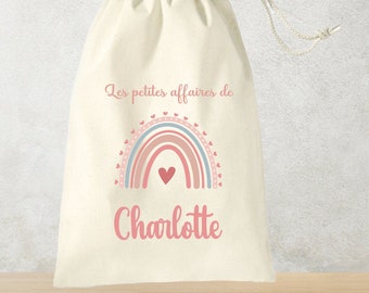 Bolsa de bebé personalizada, bolsa de niño, bolsa de negocios, bolsa de almacenamiento para personalizar, bolsa con cordón arcoíris, bolsa de peluche