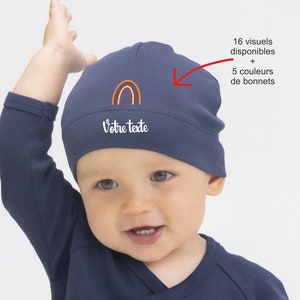 Personalized birth cap 100% cotton, 8 cup colors image 2