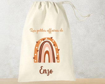 Bolsa de bebé personalizada, bolsa de niño, bolsa de negocios, bolsa de almacenamiento personalizable, bolsa con cordón de arcoíris, bolsa de peluche