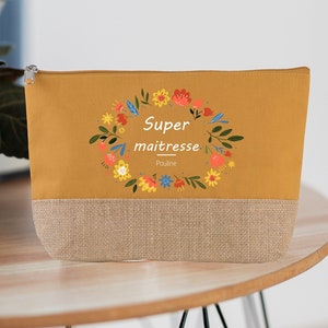 Large pencil case to personalize - Super teacher - Teacher gift - End of year school gift - Teacher gift