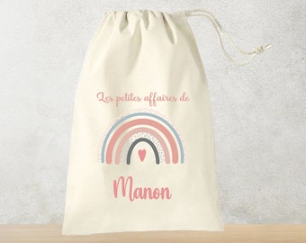 Bolsa de bebé personalizada, bolsa de niño, bolsa de negocios, bolsa de almacenamiento para personalizar, bolsa con cordón arcoíris, bolsa de peluche