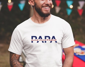 Personalized Dad T-shirt - Father&#39;s Day - Dad Birthday - Dad Christmas - Personalized Dad Gift.
