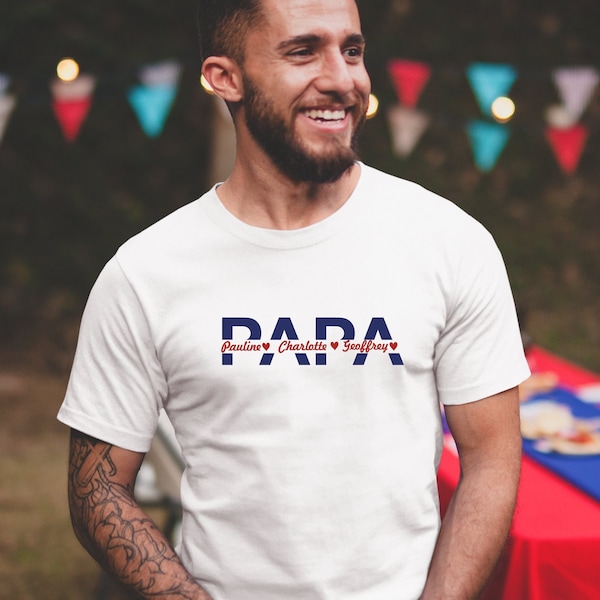 T-shirt personnalisé papa - Fête des pères - anniversaire papa - noel papa