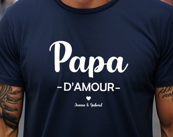 Camiseta personalizada com o amor do pai - Dia dos Pais - Aniversário do pai - Natal do pai - Presente personalizado para o pai.