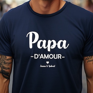 Personalized Dad Love T-shirt - Father&#39;s Day - Dad Birthday - Dad Christmas - Personalized Dad Gift.