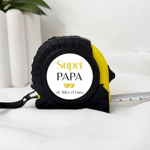 Spersonalizowany miernik „Super Tata…”, Dzień Ojca, prezent dla taty, urodziny taty, pomysł na prezent dla ojca chrzestnego, spersonalizowane narzędzie DIY, dziadek