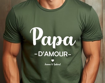 Camiseta personalizada com o amor do pai - Dia dos Pais - Aniversário do pai - Natal do pai - Presente personalizado para o pai.