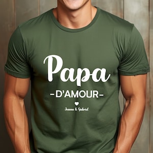 Personalized Dad Love T-shirt - Father&#39;s Day - Dad Birthday - Dad Christmas - Personalized Dad Gift.