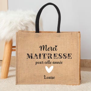 Bag for Teacher and Nanny, thank you gift, end of year gift idea, personalized bag, end of school gift, personalized gift