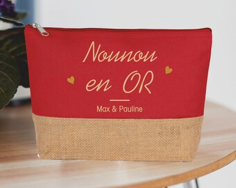 Grande trousse à personnaliser Nounou au top - Cadeau nounou - Anniversaire Nounou - cadeau de fin d'année